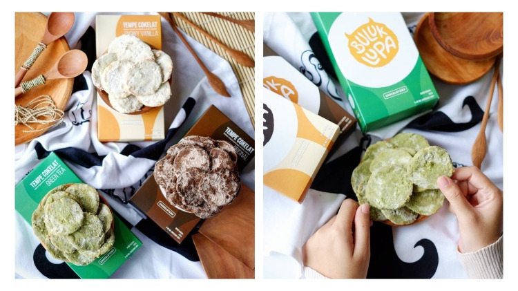 Produk tempe cokelat aneka rasa green tea dan vanila untuk endorsement F&B